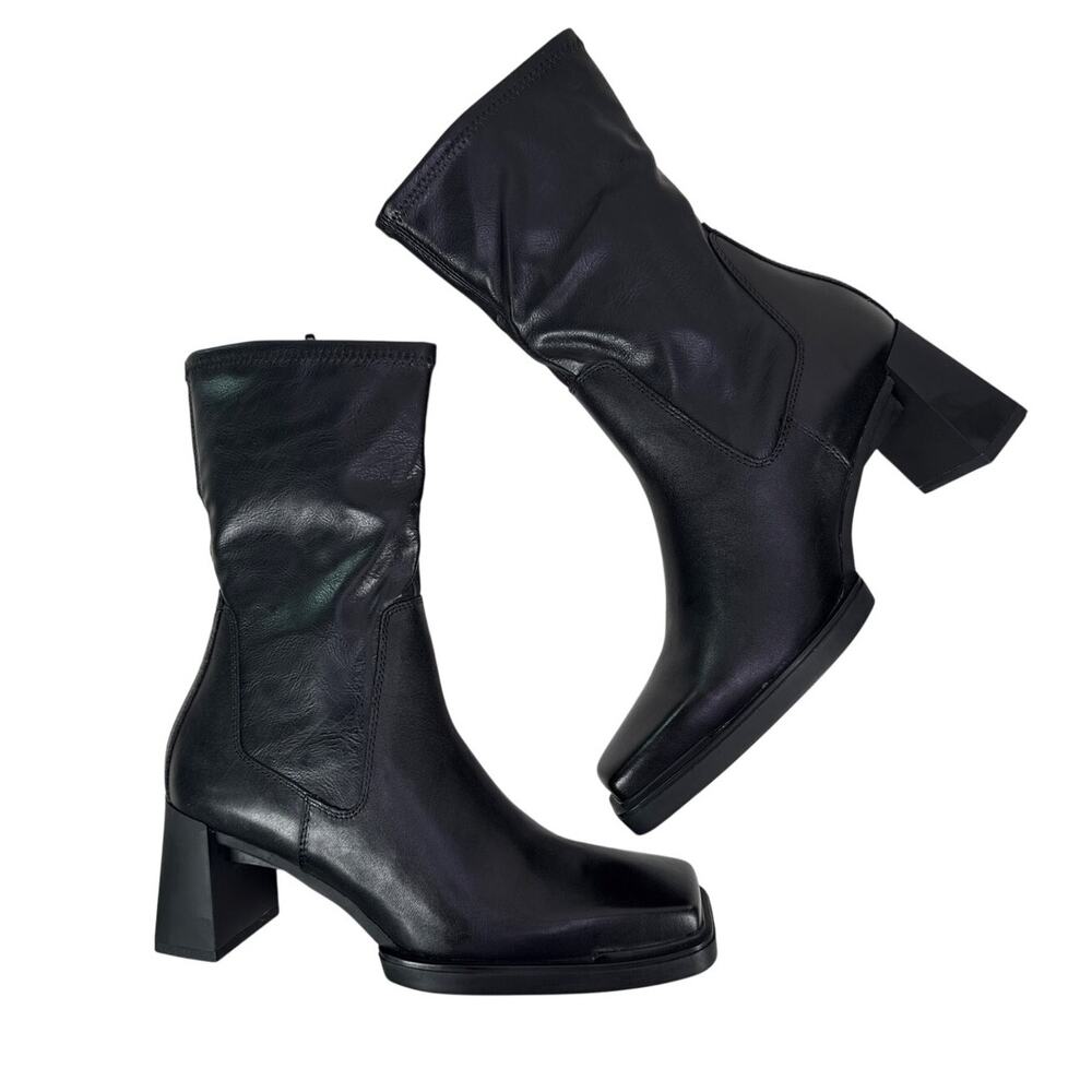 Vagabond Shoemakers Edwina Bootie‎ Womens EU 39 Black Leather Square Toe